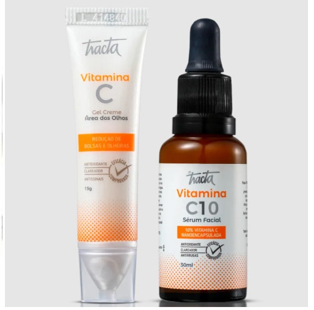 Tracta Vitamin C Anti Aging Antioxidant Skin Care Facial Treatment Kit 2 Itens