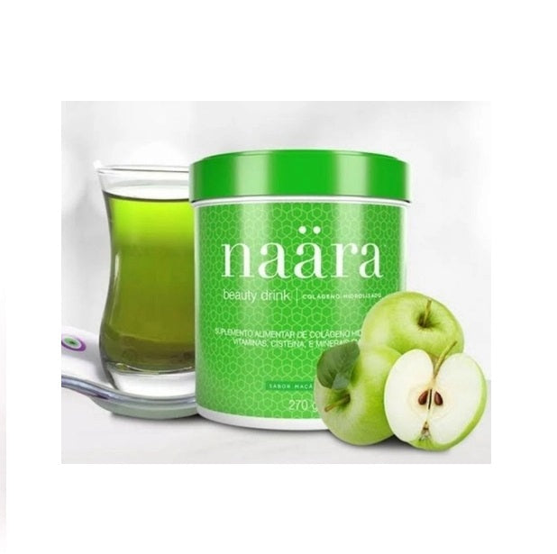 Green Apple Hydrolyzed Collagen Powder Beauty Healthy Drink 270g - Naara