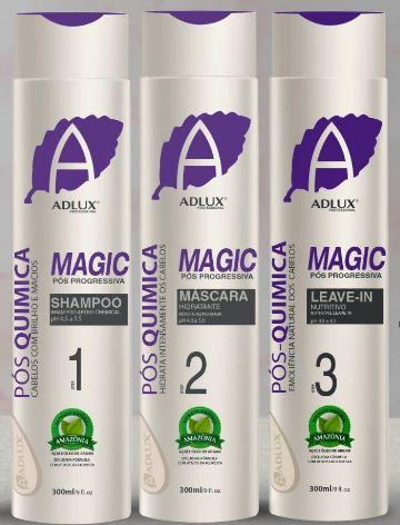 Adlux Brazilian Keratin Treatment Caviar Açai Argan Professional Magic Post Progressive Treatment 3x300ml - Adlux