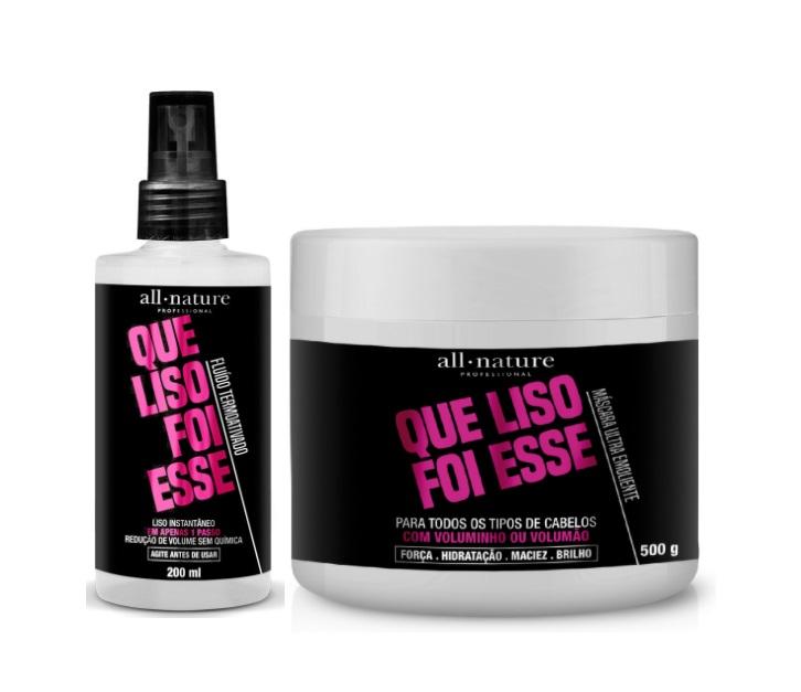 All Nature Home Care Que Liso Foi Esse Softness Smothness Treatment Kit 2 Products - All Nature