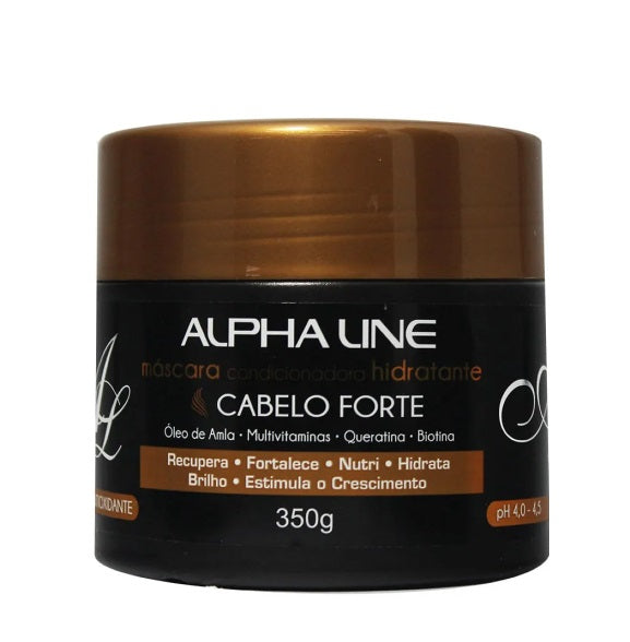 Alpha Line Hair Care Cabelo Forte Strong Hair Moisturizing Conditioning Hair Mask 350g - Alpha Line