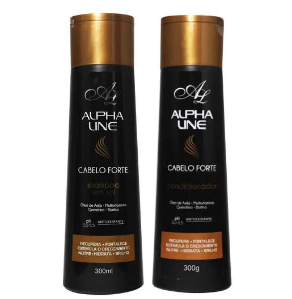 Alpha Line Hair Care Strong Hair Strenghtening Recovery Home Care Treatment Kit 2x250 - Alpha Line