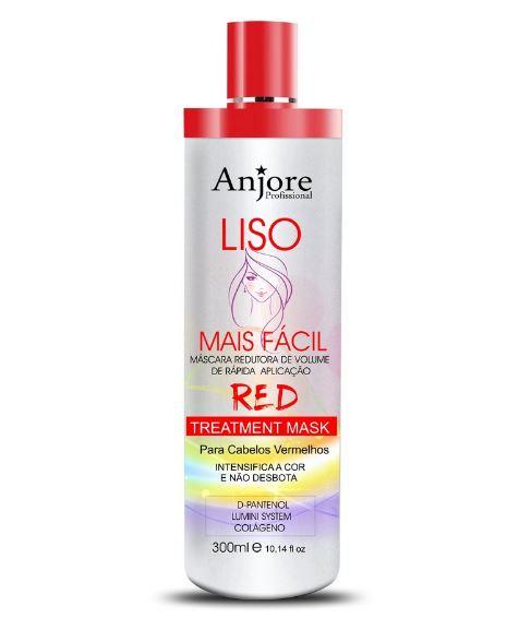 Anjore Brazilian Keratin Treatment Red Hair Progressive Shower Smooths Intense Color Keratin Mask 300g - Anjore