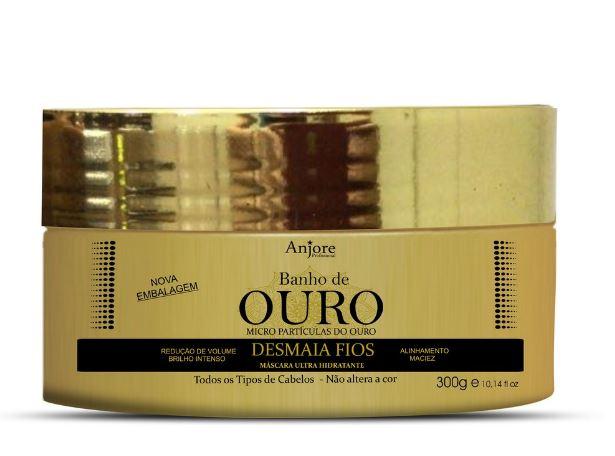 Anjore Hair Mask Faints Wires Web Effect Volume Reducing Gold Moisturizing Mask 300g - Anjore