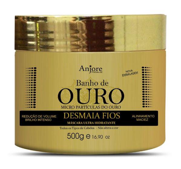Anjore Hair Mask Faints Wires Web Effect Volume Reducing Gold Moisturizing Mask 500g - Anjore