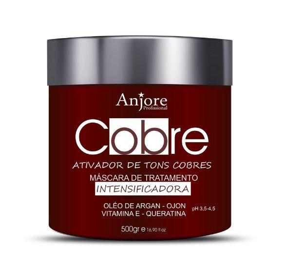 Anjore Hair Mask Keratin Ojon Copper Red Hair Toning Intensifying Treatment Mask 500g - Anjore