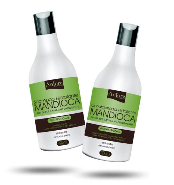 Anjore Shampoo & Conditioner Sets Mandioca Cassava Hair Treatment Kit Shampoo Conditioner 2x300ml - Anjore