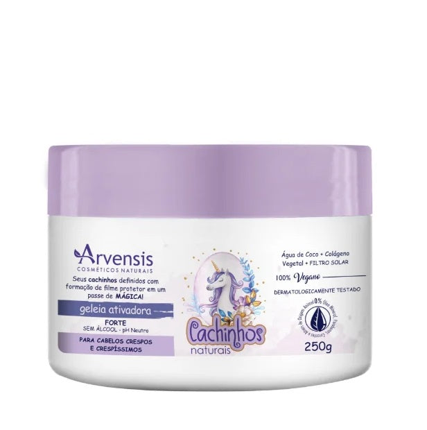 Arvensis Hair Care Cachinhos Strong Activator Jelly Curly Hair Curls Definition Cream 250g - Arvensis