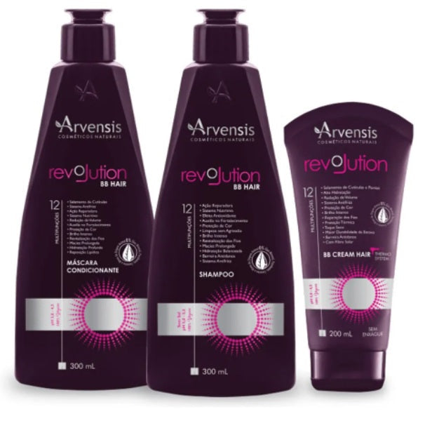 Arvensis Hair Care Kits BB Hair Revolution Anti Frizz Protection Sealing Treatment Kit 3 Itens - Arvensis
