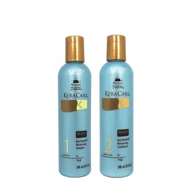 Avlon Hair Care KeraCare Dry & Itchy Scalp Kit Hair Maintenance Treatment Kit 2x240ml - Avlon
