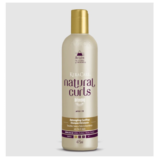 Avlon Shampoo KeraCare Natural Curls Detangling CurlPoo Shampoo Curly Hair 475ml - Avlon