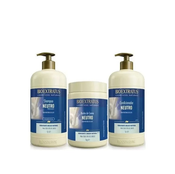 Bio Extratus Hair Care Kits Neutral Bases Hair Moisturizing Cleansing Treatment Kit 3x1 - Bio Extratus