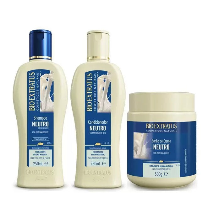 Bio Extratus Hair Care Kits Neutral Bases Hair Moisturizing Cleansing Treatment Kit 3x500 - Bio Extratus