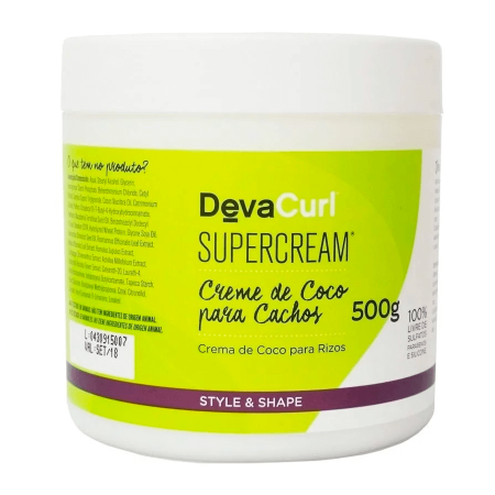 طبيعية Super Curls Coconut Modeler Cream Mask Shape 500G - Deva Curl