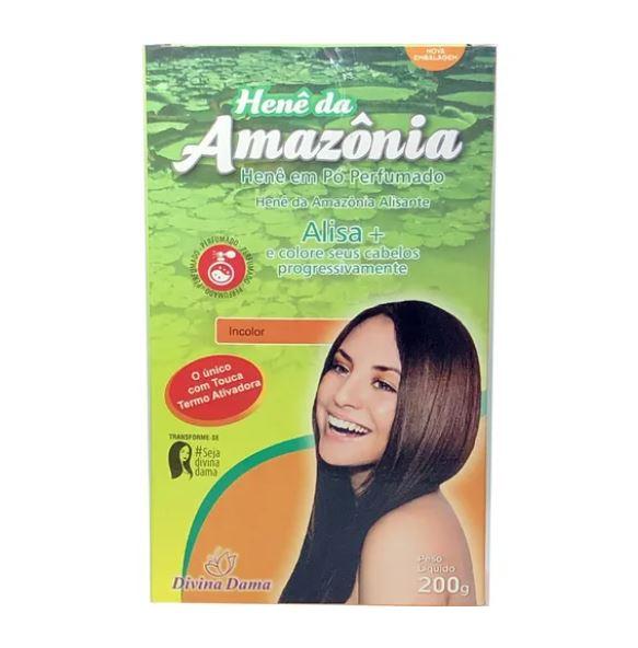 Divina Dama Brazilian Keratin Treatment Amazon Henê Powder Colorless Perfumed Henna Straightening 200g - Divina Dama