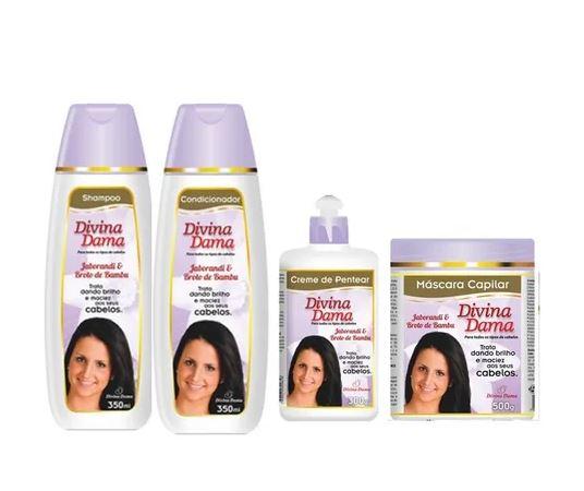 Divina Dama Hair Mask Jaborandi Extract Bamboo Damaged Hair Strengthening Kit 4 Prod. - Divina Dama