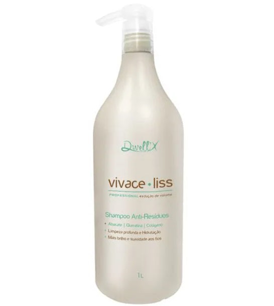 Dwell'x Shampoo Vivace Liss Anti Residues Shampoo Hair Purifying Cleaning Treatment 1L - Dwell'x