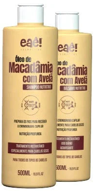 Eaê Cosmetics Hair Treatment Eaê Cosmetics Macadamia Oil Hazelnut Kit 2x 500ml / 2x 16.9 fl oz