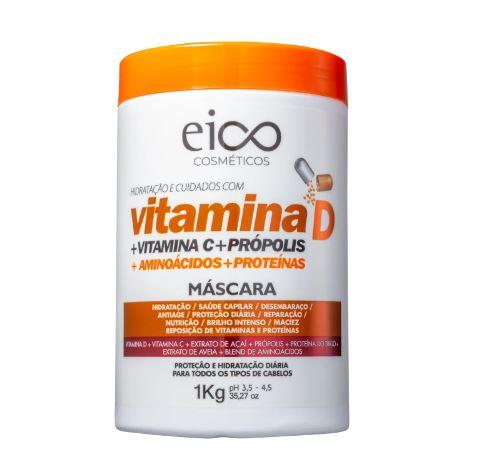 Eico Hair Mask Vitamin D + Propolis Amino Acids Proteins Replacement Treatment Mask 1Kg - Eico