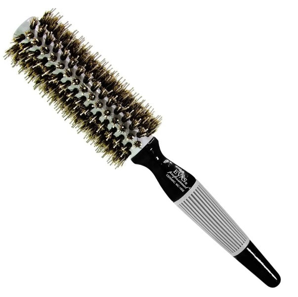 Evas Hairbrush Professional Ceramic Wooden Natural / Nylon Bristles Hair Brush MC 602 - Evas