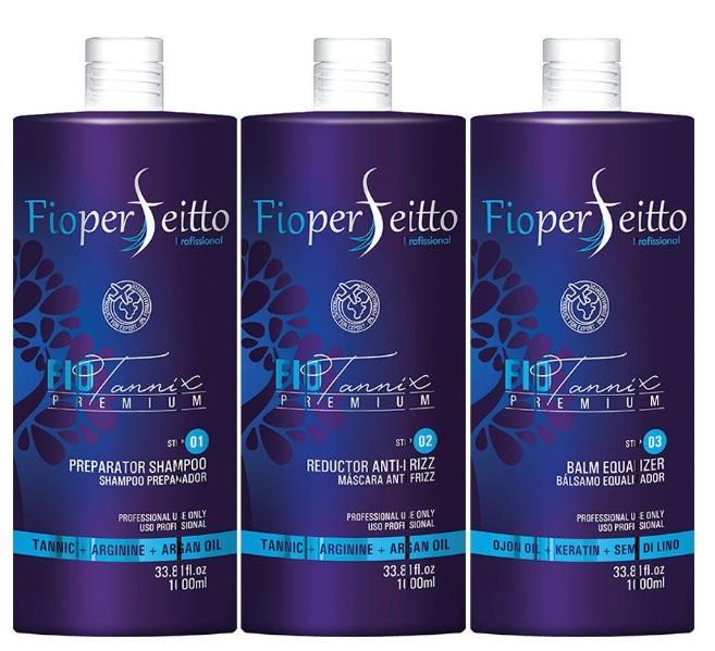 FioPerfeitto Brazilian Keratin Treatment FioTanixx Bio Restore Hair Kit 3x1 - FioPerfeitto