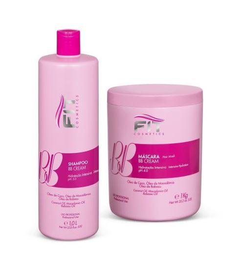 Fit Cosmetics Brazilian Keratin Treatment Coconut Macadamia Hydration Treatment BB Cream Kit 2 Prod. - Fit Cosmetics