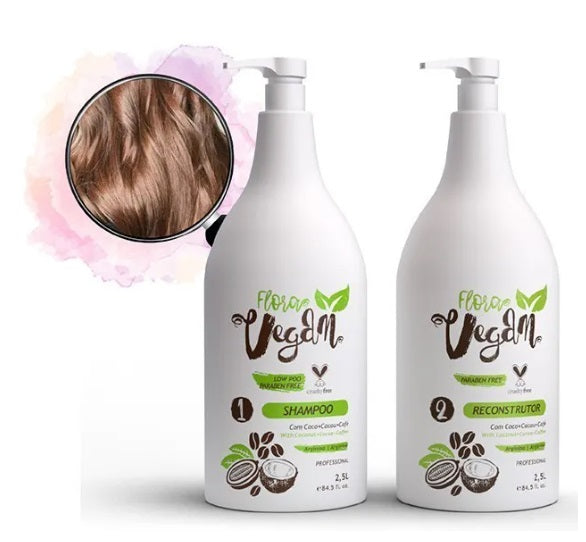 Floractive Hair Care Kits Flora Vegan Reconstructor Hair Coconut Treatment Lavatory Kit 2.5L - Floractive