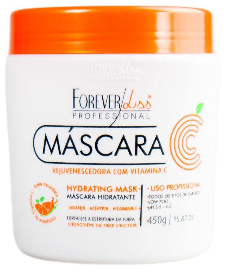 Forever Liss Hair Mask Vitamin C Rejuvenating Strengthening Hydrating Low Poo Mask 450g - Forever Liss