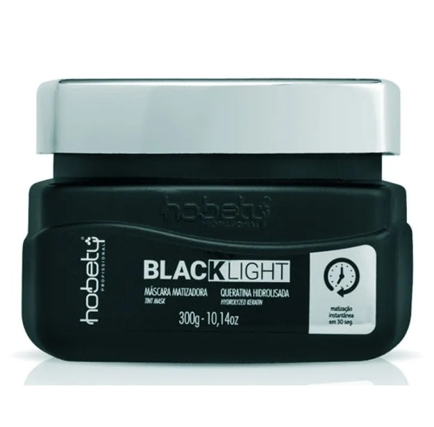 Hobety Hair Care Black Light Mask Hair Tinting Color Maintenance Hydrolized Keratin Treatment 300g - Hobety