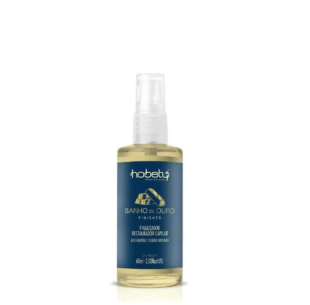 Hobety Hair Care Gold Bath Finisher Hair Protection Softness Hyaluronic Collagen Treatment 60ml - Hobety