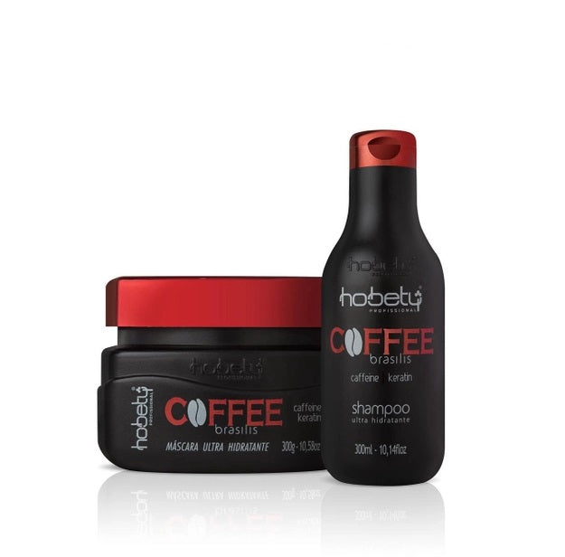 Hobety Hair Care Kits Coffee Brasilis Nourishing Hair Growth Shine Protection Treatment Kit 2x300 - Hobety