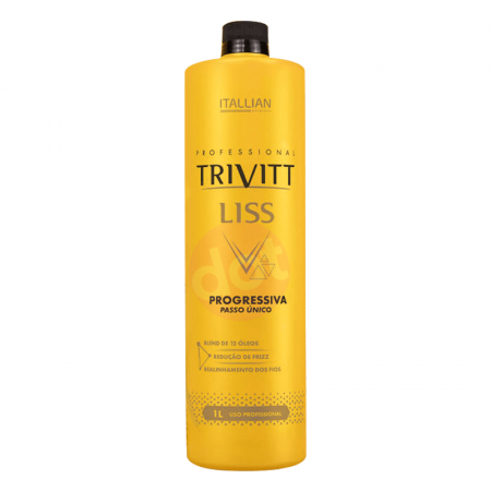 Itallian Hair Tech Brazilian Keratin Treatment 12 Oils Blend New Trivitt Liss Progressive Single Step 1L - Itallian Hair Tech