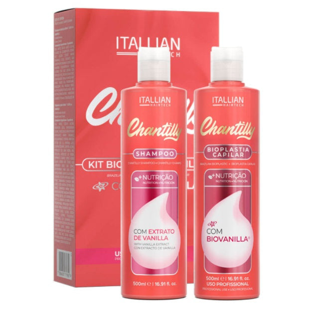 Itallian Hair Tech Hair Care Kits Bioplasty Nourishing Chantilly Vanilla Progressive Kit 2x500ml - Itallian Hair Tech