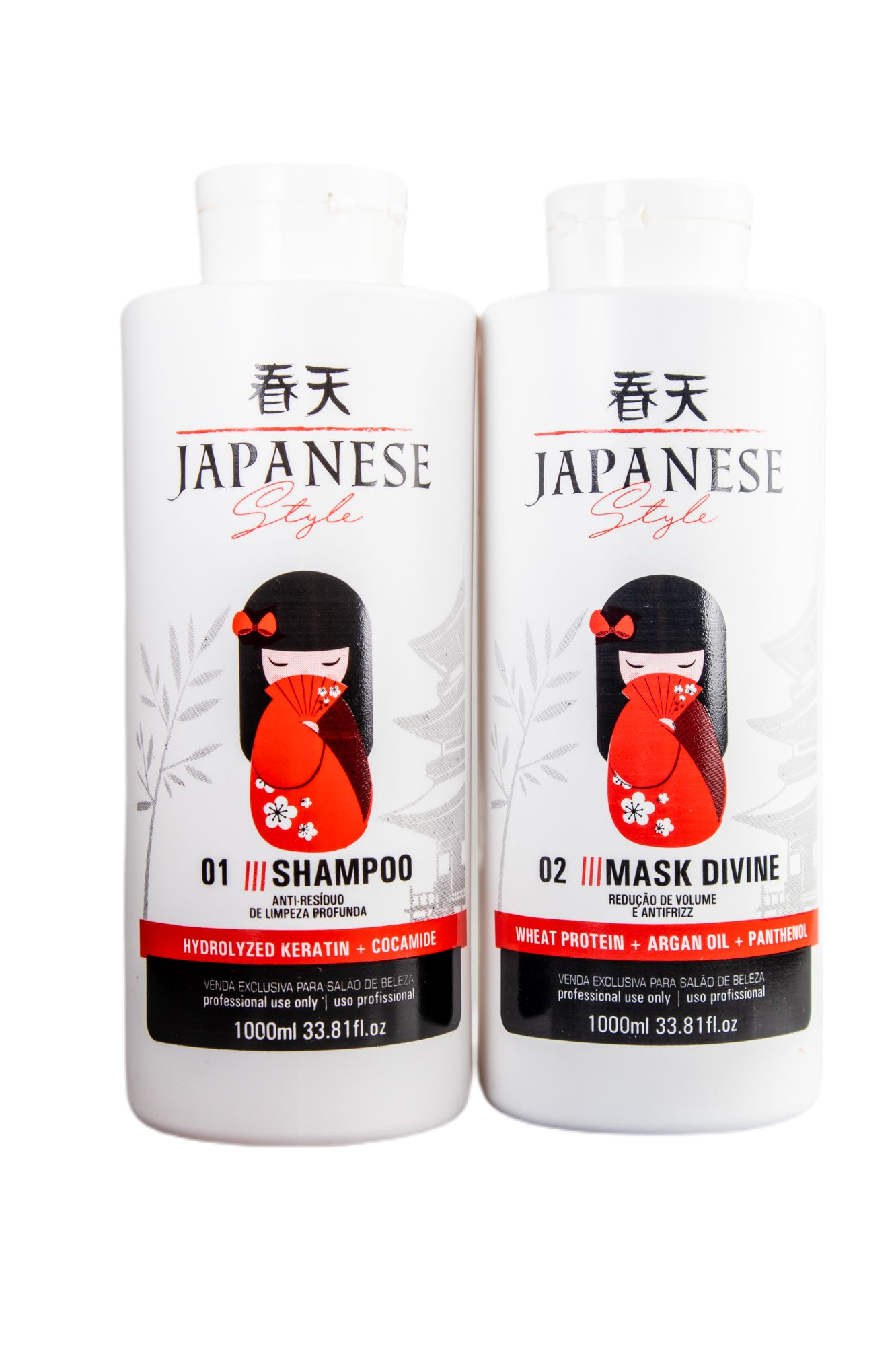 Japanese Style Brazilian Keratin Treatment Professional Progressive Hair Brush Japanese New Style Kit 2x1L - Japonese Style