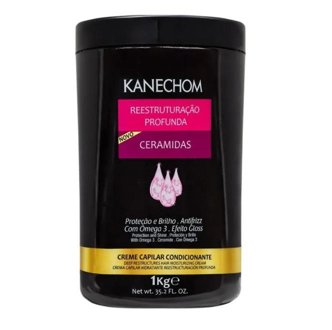 Kanechom Hair Mask Ceramidas Deep Restructuring Conditioning Anti Frizz Gloss Mask 1Kg - Kanechom