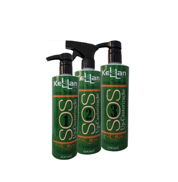 Kellan Hair Care Kits SOS Restorer Hair Replenisher Fiber Nourishing Treatment Kit 3x500ml - Kellan