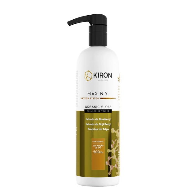 Kiron Brazilian Keratin Treatment Progressive Brush Organic Gloss Protein System Max N.Y Volume Reducer 500ml - Kiron