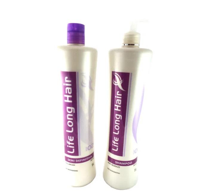 Life Long Hair Brazilian Keratin Treatment Advanced White Argan Semi Definitive Progressive Brush Kit 2x1L - Life Long Hair