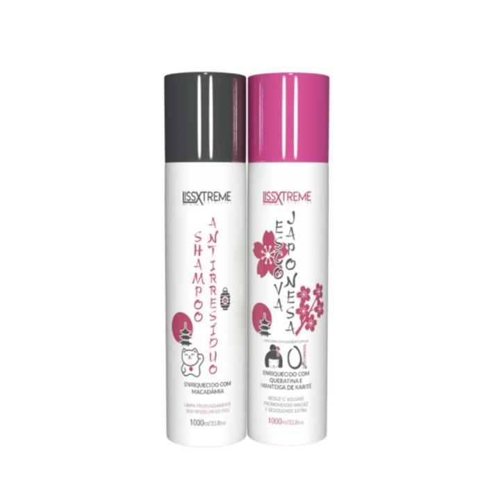 Liss Xtreme Brazilian Keratin Treatment Japonesa Japonese Progressive Brush Keratin Shea Macadamia Kit 2x1 - Liss Xtreme