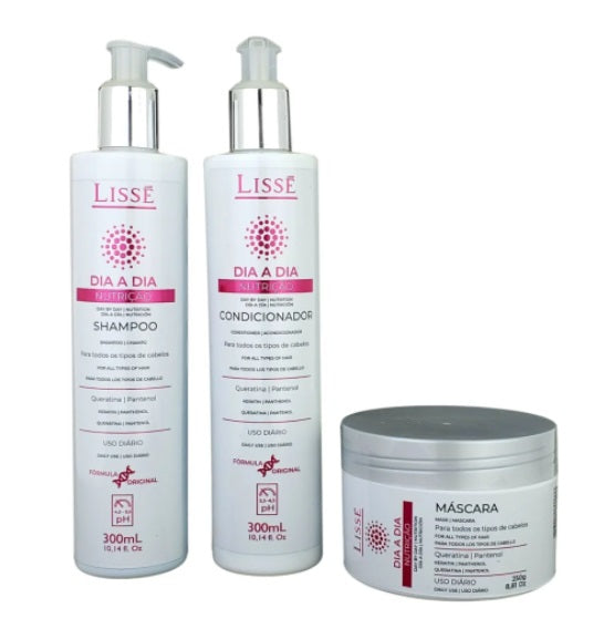 Lissé Hair Care Kits Daily Nourishing Home Care Hair Keratin Panthenol Treatment Kit 3 Itens - Lissé