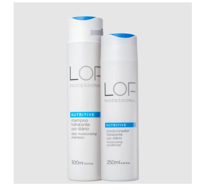 LOF Professional Shampoo & Conditioner Nutritive Moisturizing Nourishing Anti Frizz Hair Kit 2 Itens - LOF Professional