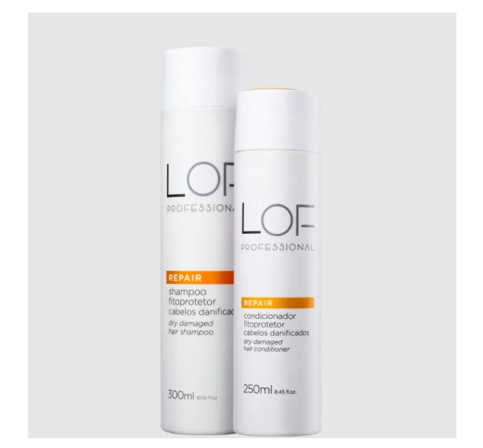 LOF Professional Shampoo & Conditioner Repair Phyto Protector Restore Antioxidant Hydration Kit 2 Itens - LOF Professional