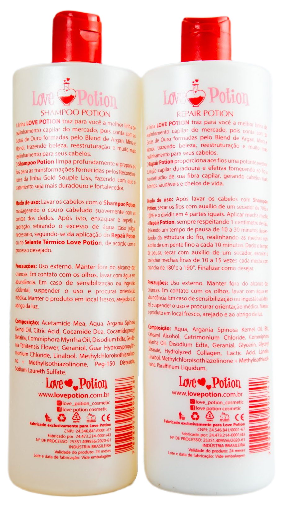 Love Potion Brazilian Keratin Treatment Brazilian Repair Argan Mirra Monoi Oils Keratin Treatment 2x1L - Love Potion
