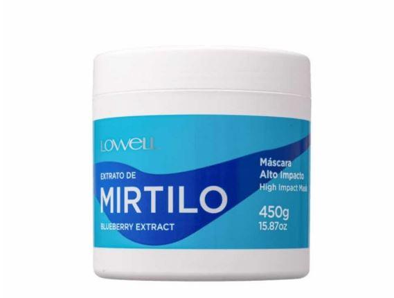 Lowell Hair Mask Professional Mirtilo Blueberry Extract High Impact Treatment Mask 450g - Lowell