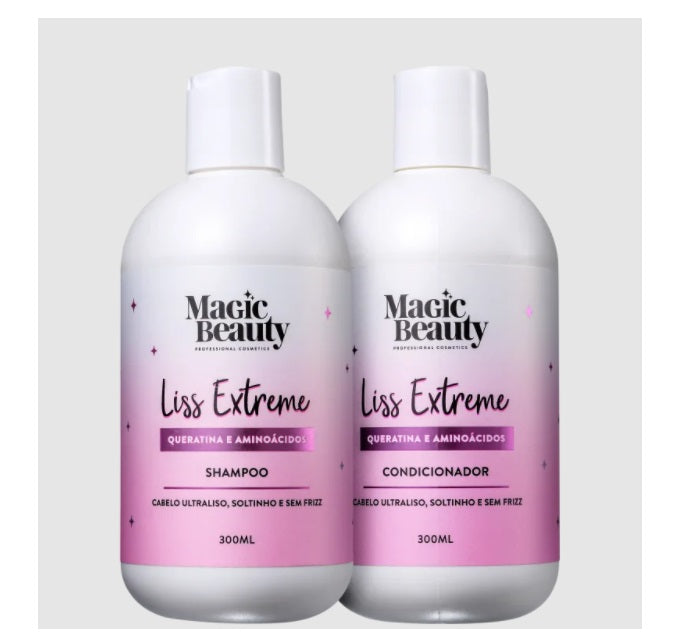 Magic Beauty Hair Care Liss Extreme Frizz Control Keratin Amino Acids Treatment Kit 2x300ml - Magic Beauty