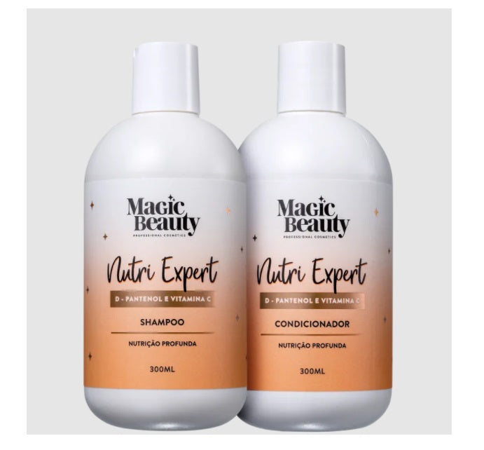 Magic Beauty Shampoo & Conditioner Nutri Expert Dry Hair Nourishing Softness Treatment Kit 2x300ml - Magic Beauty