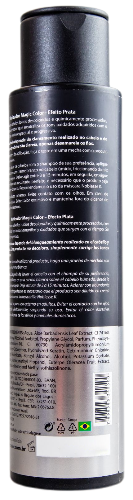 Magic Color Brazilian Keratin Treatment Silver Effect Traditional Hair Treatment 3D Tinting Gloss 500ml - Magic Color