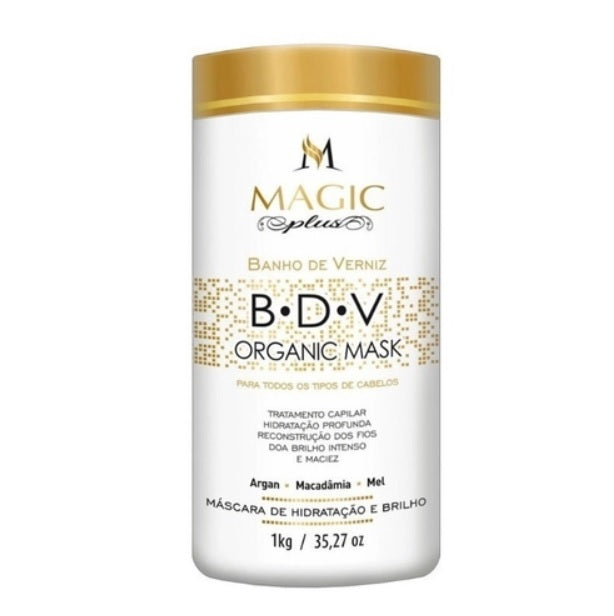 Magic Plus Hair Straighteners BDV Organic Varnish Bath Deep Hair Mask Straightening Volume Reducer 1kg - Magic Plus