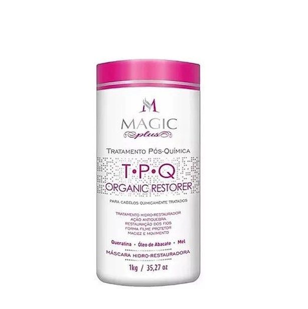 Magic Plus Hair Straighteners TPQ Organic Restorer Post Chemical Hydration Strenghtening Treatment 1kg - Magic Plus