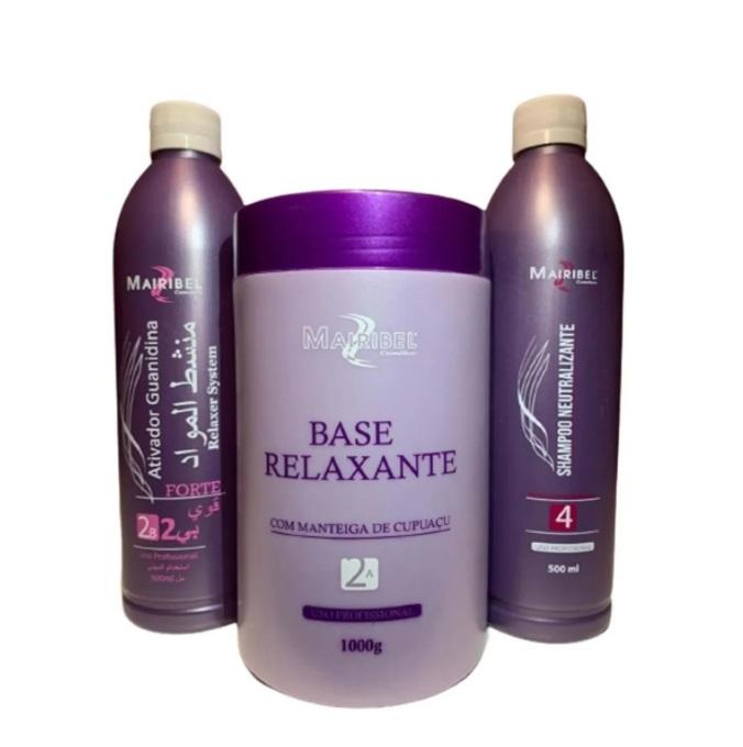 Mairibel Brazilian Keratin Treatment Strong Guanidine Activator Relaxation Smoothing Treatment Kit 3 Itens - Mairibel